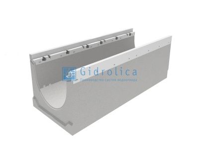 Лоток водоотводный бетонный коробчатый(СО-150мм), с оцинкованной насадкой, с уклоном 0,5% КUу 100.24,8 (15).21,5(15)-BGZ-V, № -6